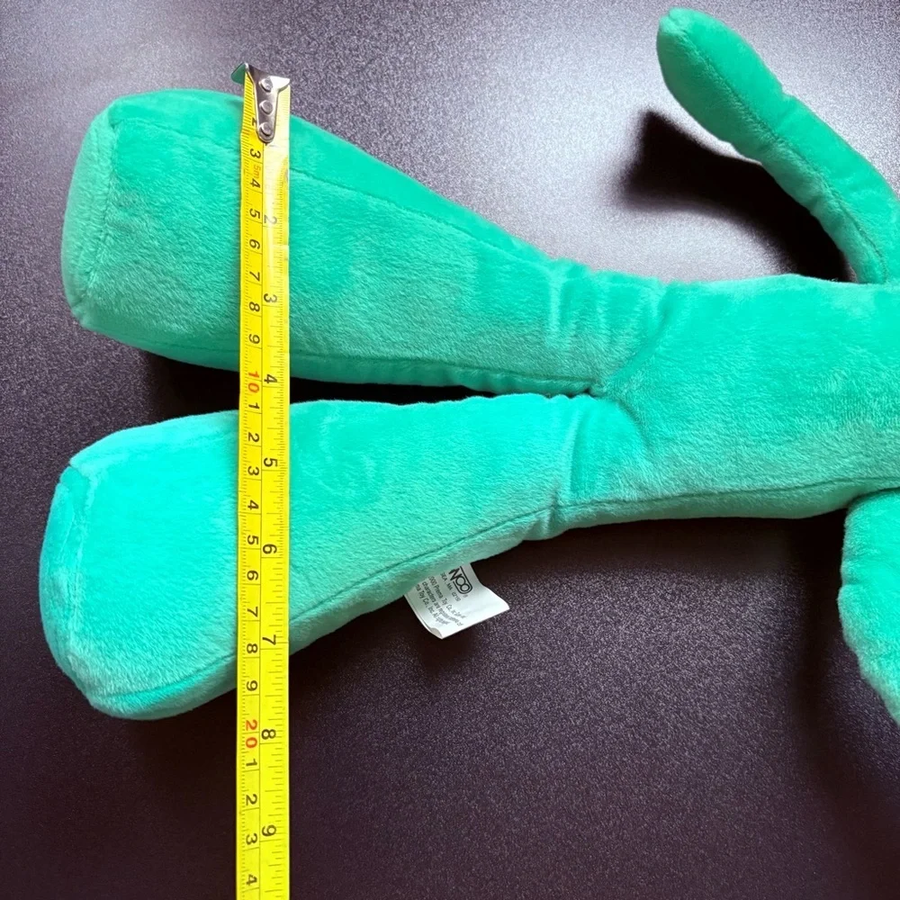 Vintage‎ 2000 NANCO Gumby Green Plush Toy 14” Stuffed Animal Pose-able